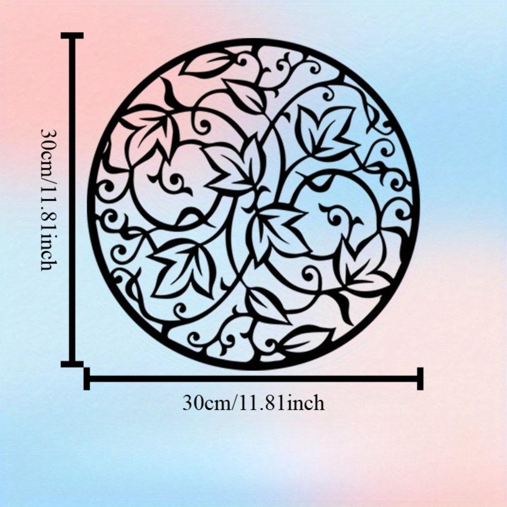 

Black Mandala Metal Wall Art Bohemian Floral Pattern Rust Resistant Iron for Living Room Bedroom Office Gallery Spiritual Farmhouse Hanging Decor 12in чёрный
