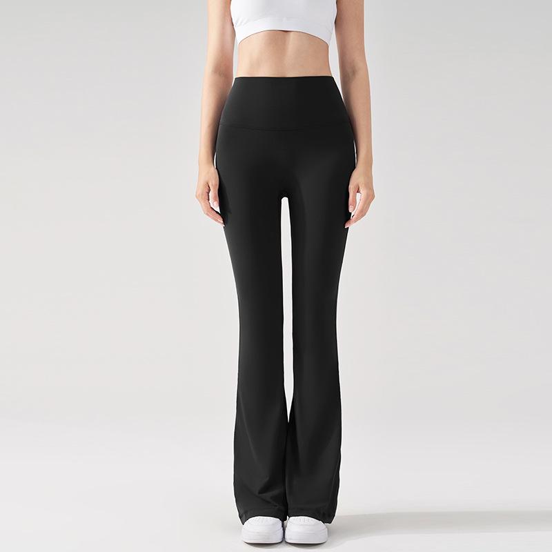 Lycra Antibacterial High-Waist Yoga Flare Pants for Women | Hip-Lifting, Wide-Leg, Micro Flare Fitness & Dance Pants