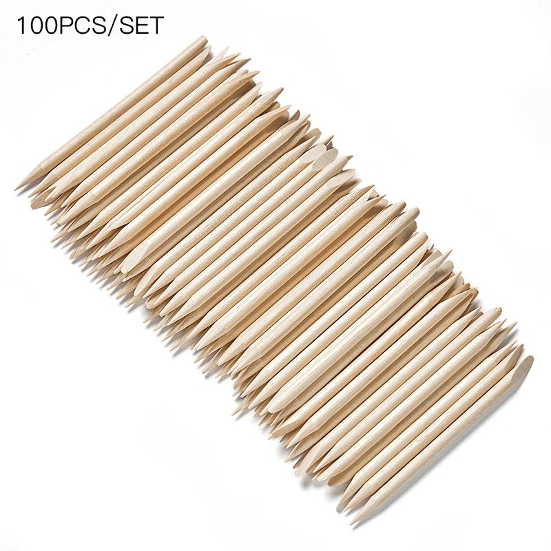 

100/50/10Pcs/Packs Nail Art Design Cuticle Pusher Orange Wood Stick Sticks Cuticle Pusher Remover Manicure Pedicure Care HQ02696 10