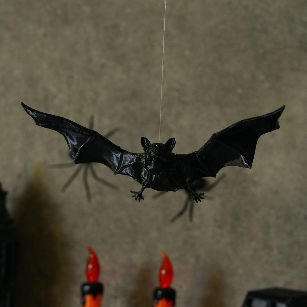 PVC Halloween Fledermaus Hängendes Ornament 3D Schwarze Fledermaus Fliegende Fledermaus Windspiel Party Feier Geschenk
