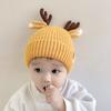 Reindeer Antler Baby Hat Soft Warm Knitted Winter Hat Perfect Fit Elastic Design Festive Christmas Toddler Cap