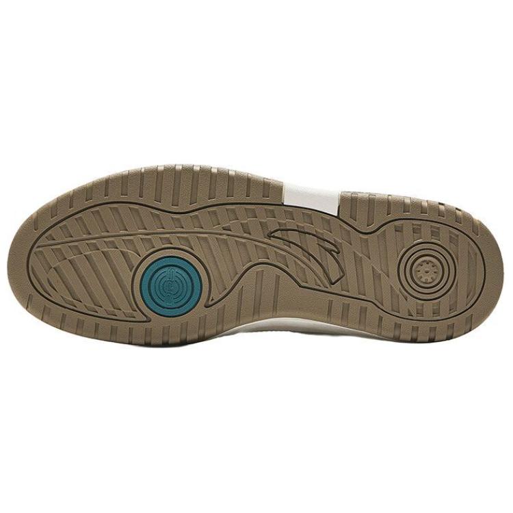 Anta Full Score Comfortable Trendy Shock Absorbing Wear Resistant Height Increasing Low Top Sneakers Men Sneakers White Green Gray 112448032-1