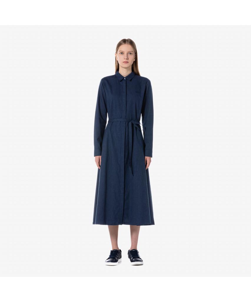 Lacoste Women'S Flannel Woven Long Dress Ef896E-54N Hde