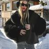 Woman Outerwears Cropped Faux Fur Coat Women Autumn Fluffy Plush Black Jacket Warm Winter Women's Coats Furry Solid Coats