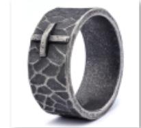 

New Viking Style Vertical Stripe Texture Unisex Ring no. 13