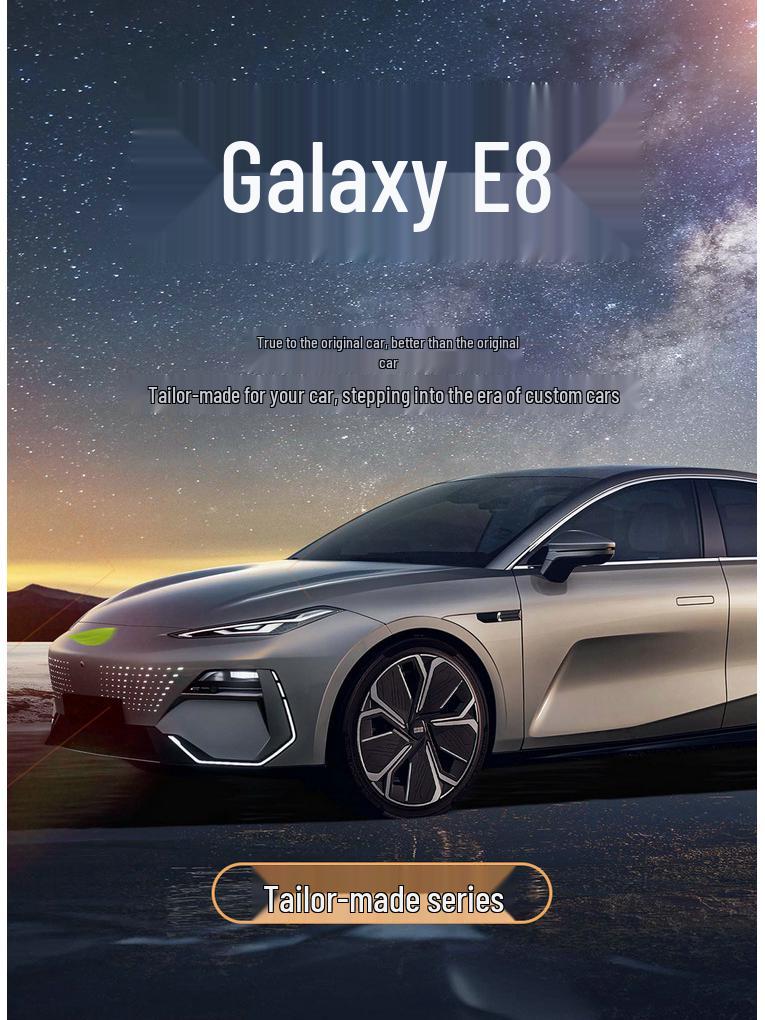 Galaxy E8 Universal Full Leather Car Seat Cushion - New Model for Special Cars, Five-Seat, Four Seasons.