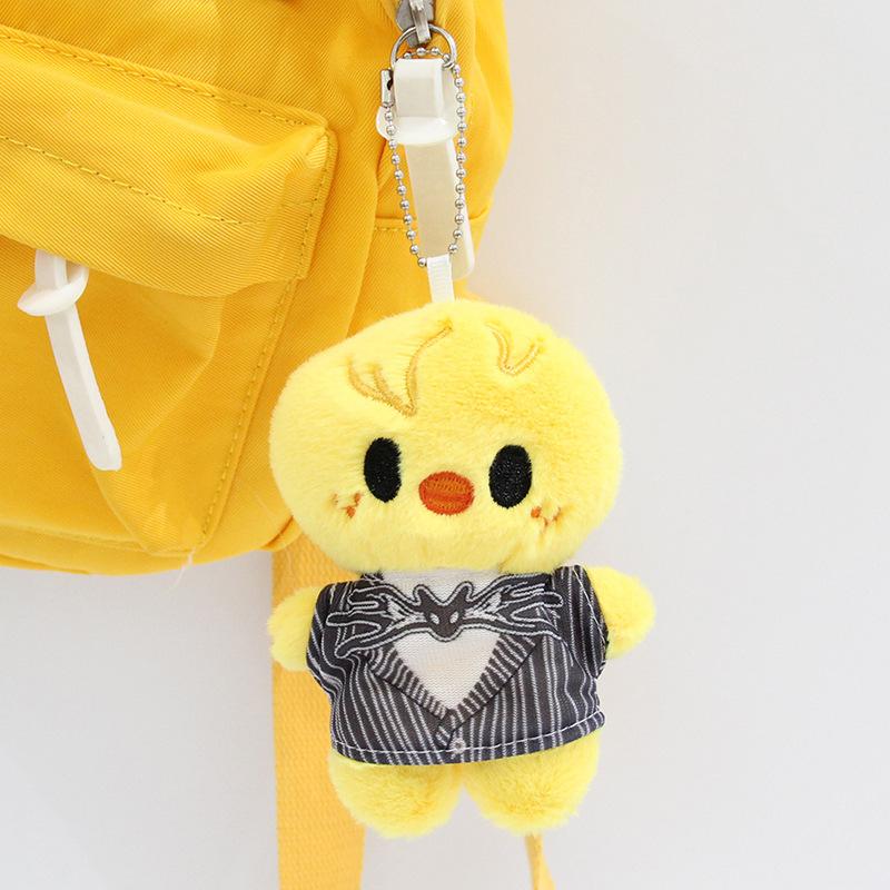 Cute Stray Kids Plush Toy Doll Halloween Christmas Doll Li Longfu Fang Peripheral Striped Shirt Doll Pendant Birthday Gift