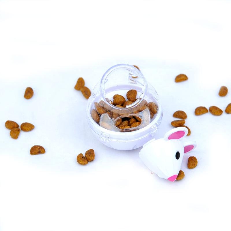Pet Feeder Cat Toy Mouse Rolling Food Dispenser Bowl with Leakage Feature Funny Training Play Tool And Cats Pet Supplies