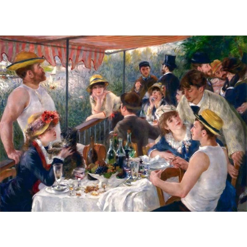 

Огюст Ренуар и Клод Моне Портретные произведения искусства Принты Постеры Холст Живопись Танец в Мулен де ла Галетт Настенное искусство Картина Домашний декор 21cm×30cm NoFrame