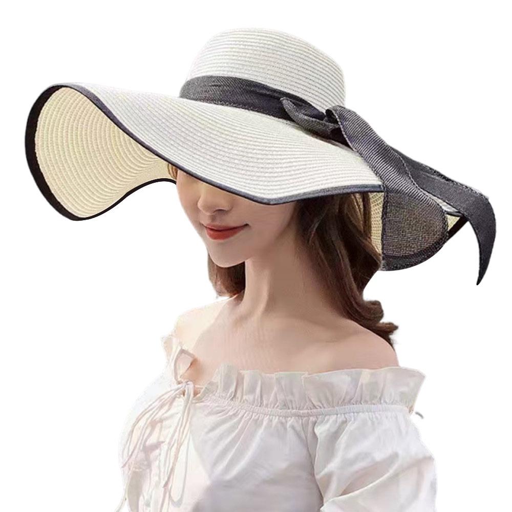 

Fashion Oversize Summer Sun Hat Big Brim Sun Protection Beach Cap Casual Travel Bucket Hat for Women