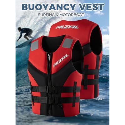 Adjustable Buoyancy Vest for Men & Women - Stretch-Fit, Zippered Design, 50N+ Buoyancy Level, Summer Water Sports Gear