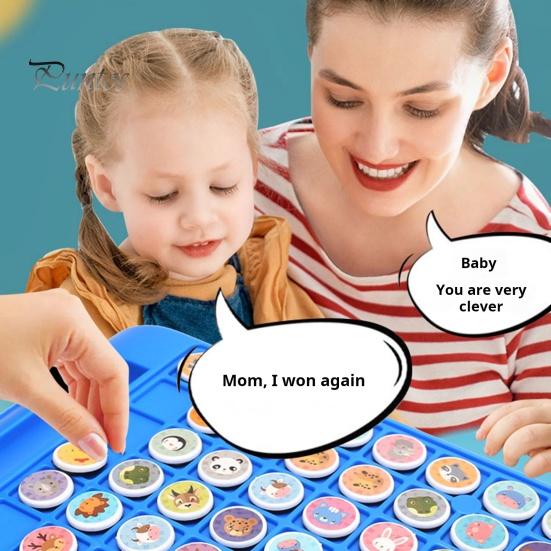 لعبة شطرنج للأطفال معكوسة، لعبة مطابقة شطرنج حيوانات كرتونية، تدريب التركيز للأطفال الصغار، لعبة تحدي الذاكرة التعليمية