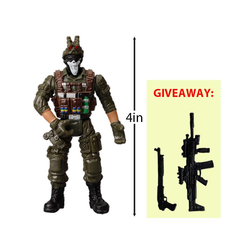 10cm Warrior Elite Force Army Police Military Snow Navy Soldier Action Figure Toy Terrorist SWAT Team Figuras for Children Gift