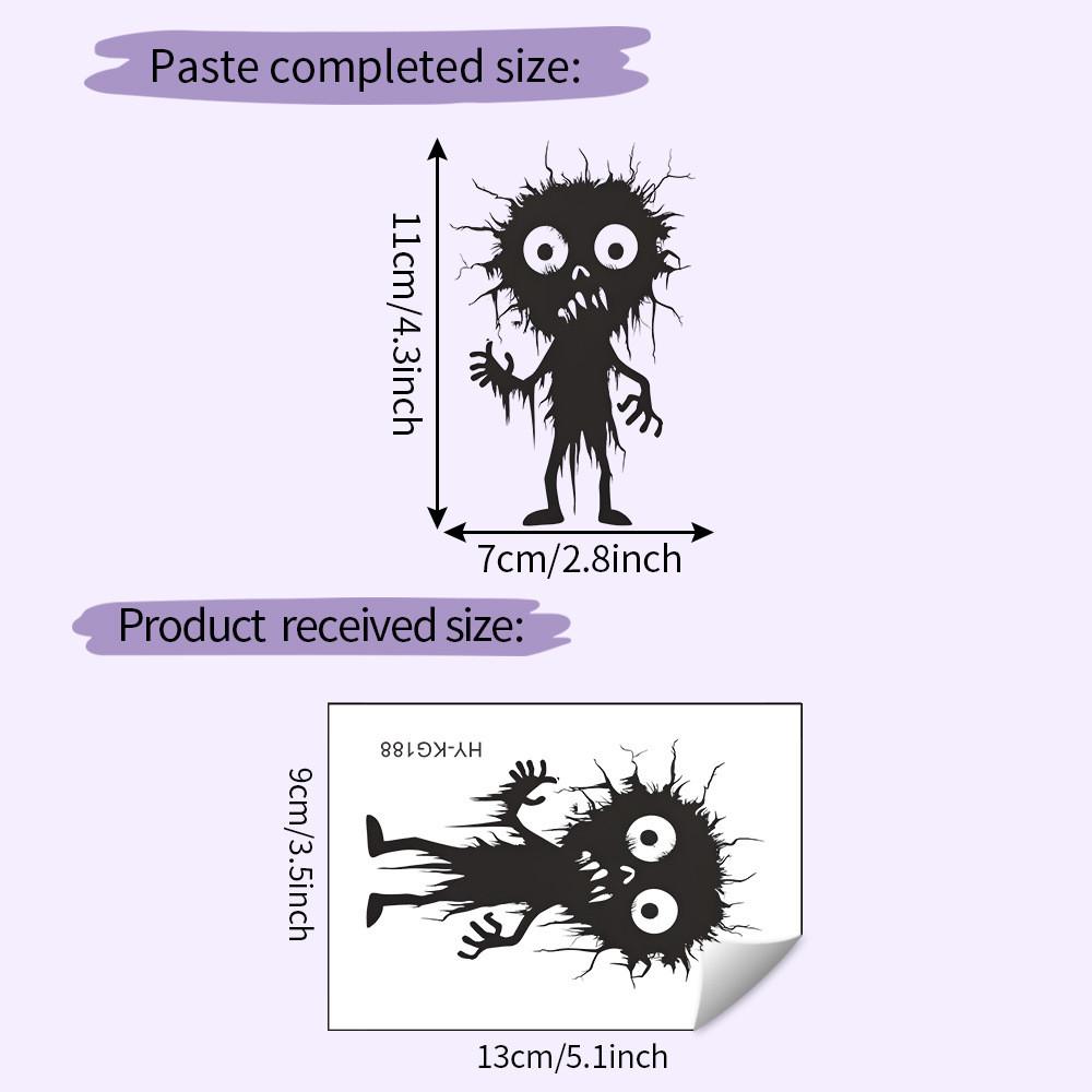 

Black Features Halloween Cartoon Switch Sticker Pvc Wall Decor For Room Living