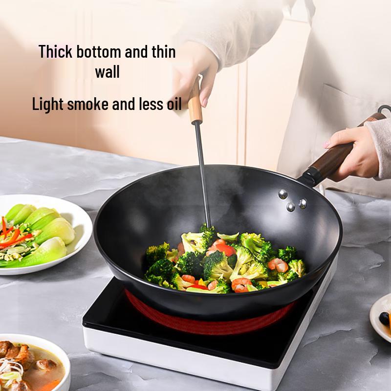 Sanhe Nitrogen Hammered Iron Wok 3-Piece Set