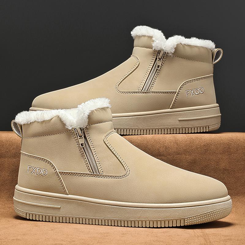 Hot Selling Men Cotton Shoes Winter Warmth Thickening Anti Slip Work Boot with Thick Soles Wear-resistant Comfort Men Snow Boots