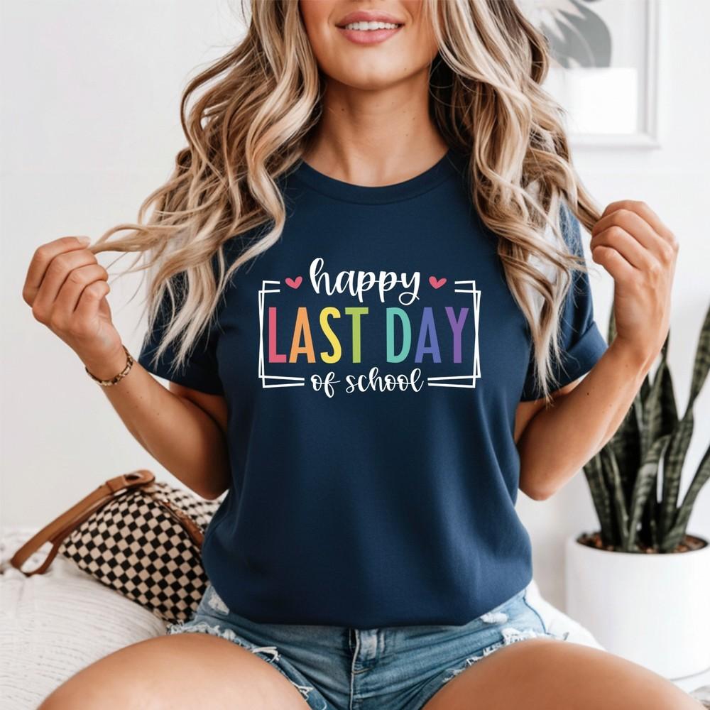 Happy Last Day Of School Retro Unisexs T Shirt Teacher Student End Of Year Tee