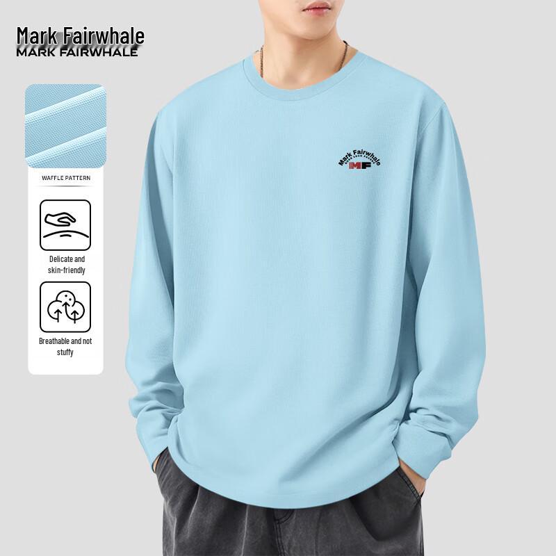 

Mark Fairwhale Men s Letter Print Loose Fit Long Sleeve T-Shirt 2XL