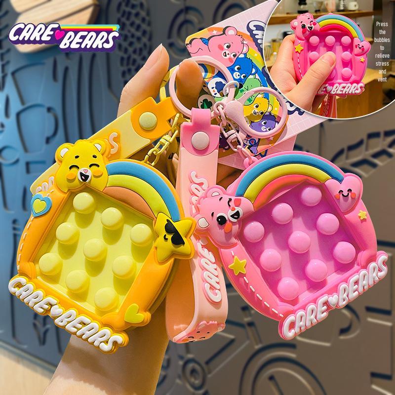 Cartoon Heart Bear Squeeze Toy Keychain - Cute Stress Relief Gift for Couples