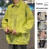 Cozy Up Tie-dye Multi-pocket Lapel Jacket Large Size Loose Casual Men's Thin Coat