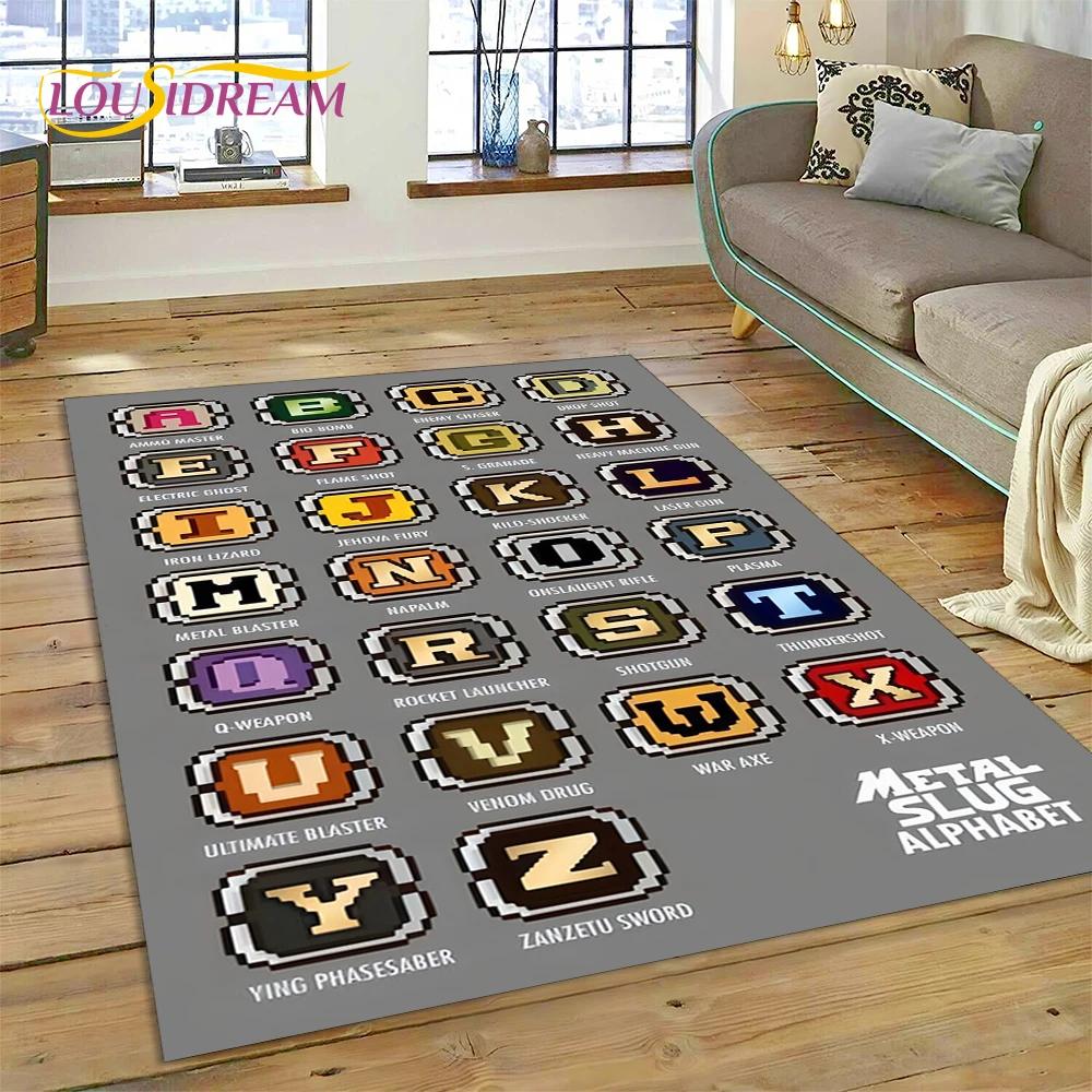 Metal Slug Retro Game Cartoon Customized Carpet Rug for Bedroom Living Room Home Sofa Decoration,Kid Play Large Decor Floor Mat
