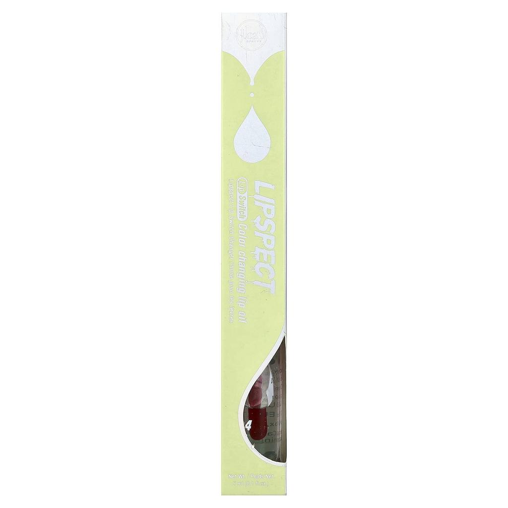 J.Cat Beauty, Lipspect Lip Sensor, Color-Changing Lip Oil, LLO 104 Apple-y Ever After, 3 ml (0.1 fl oz)