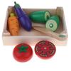 Magnetic Cutting Fruits Vegetables Kitchen Food Toy Wooden Playset Gift