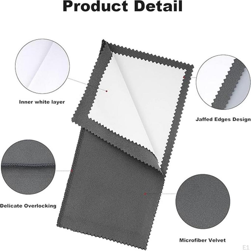 Jewelry Cleaning Cloth Jewellery Cleaner Kit Keeps Shining Compact with 2 Brush Double Sided for
