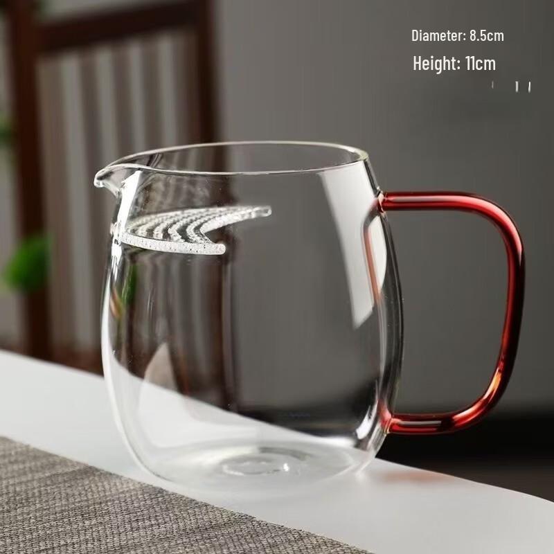 ZISIZ Heat-Resistant Glass Teapot with Crescent Filter