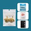 100Pcs White Clear Flat Pouch Cosmetic Packaging Jewelry Resealable Plastic Pearlescent Self-Sealing Data Cables Bag