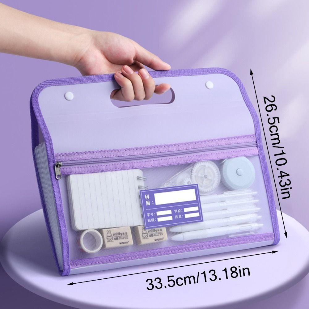 Dosar pentru fișiere A4 cu 13 buzunare Dosar de stocare hârtie de test Organizator de fișiere clasificat cu mai multe straturi Dosar de buzunar pentru portofoliu de mare capacitate