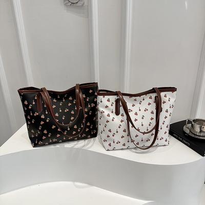 Fashion New Girl Tote Bag Handbag Fashion Niche Cherry Print Shoulder Bag