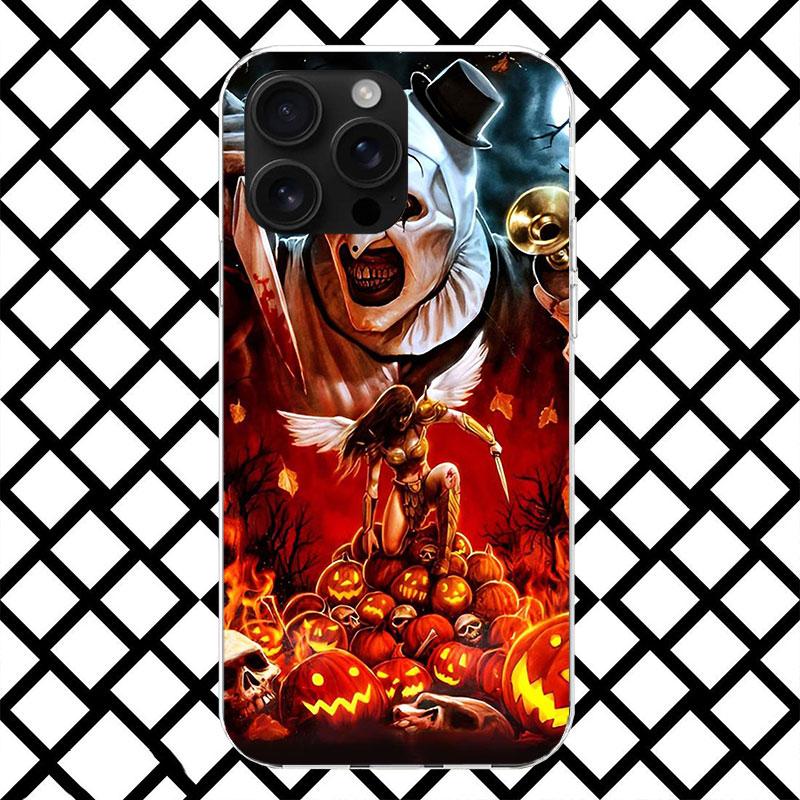 Horror Movie Terrifier Phone Case for iPhone 17 Air 16 16E 15 14 Plus 13 Mini 12 11 Pro Max 7 8 + SE 2020 Soft Cover Fundas 17 A
