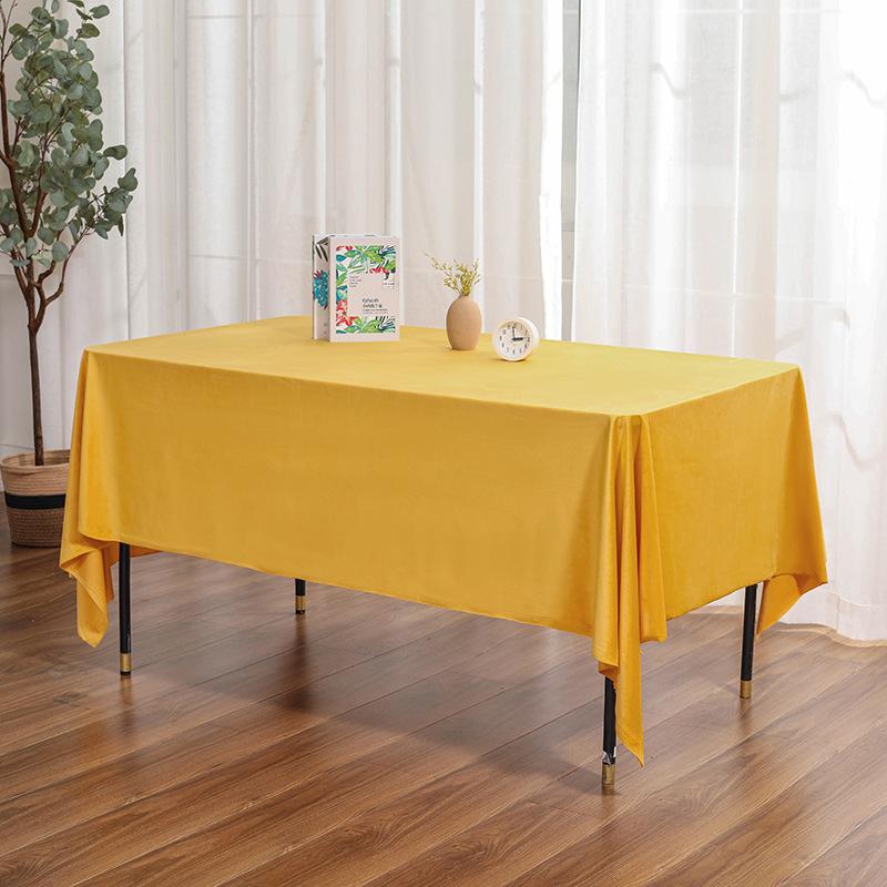 High-End Conference Tablecloth Office Rectangular Tablecloth Dark Green Dutch Flannel Event Sign-In Table Cover Velvet Table Cover