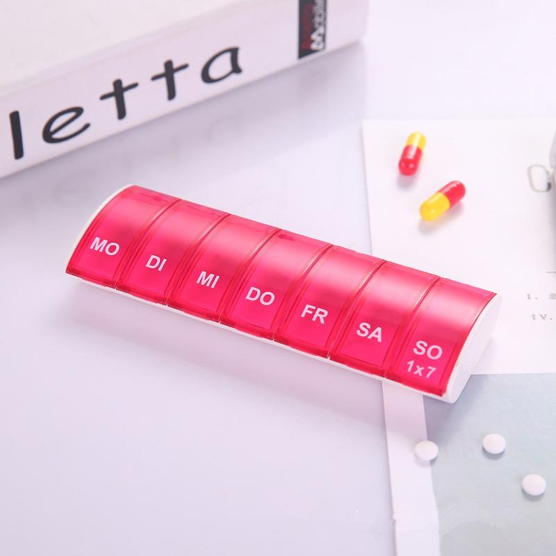 1PC Portable 7 Days Weekly Tablet Pill Medicine Box Holder Storage Organizer Container Case Pill Box Splitters