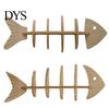 Small Apartment Space Saving Shelf Fish Bone Storage Rack, Wood Wall Mounted Floating Shelf, Ocean Style Bathroom Organizer for Aromatherapy