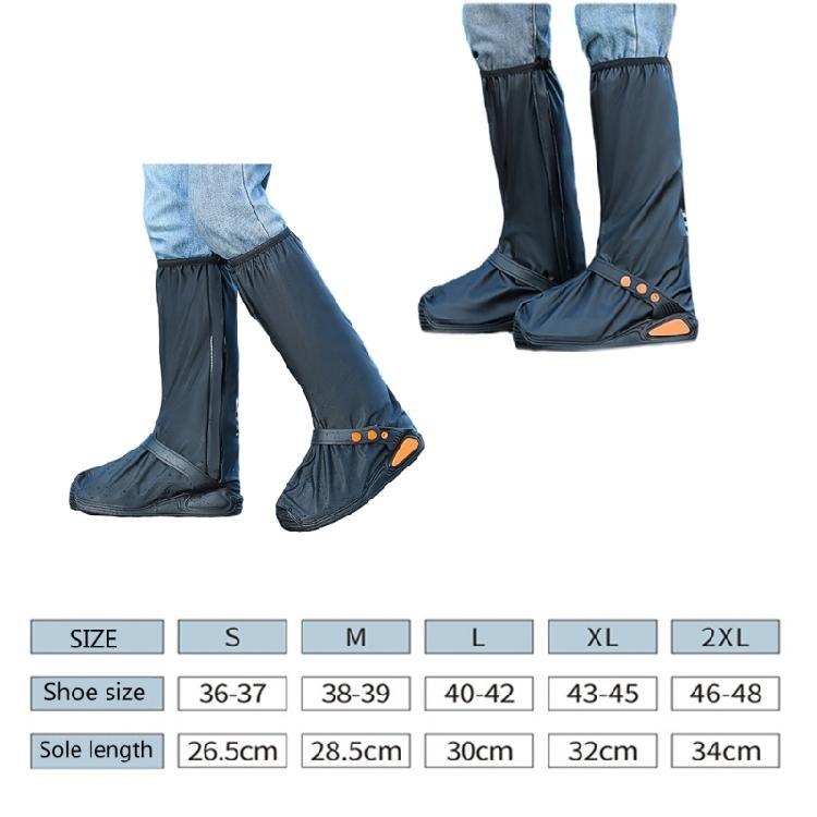 Watertight Shoe Cover Reusable Antislip Wear-Resistant Rain Shoe Cover with Zippers for Outdoor Cycling Camping Fishing