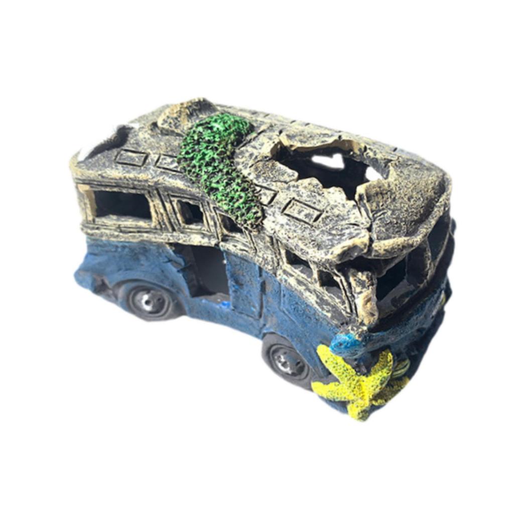 Resin Auto Wreck Aquarium Decoration for and Fresh Water Crustaceans