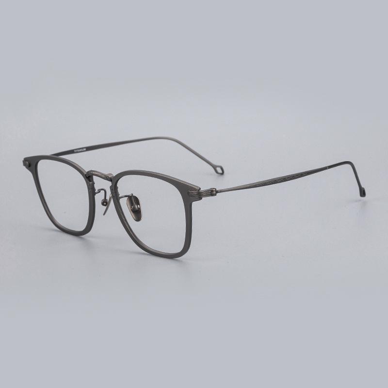 Retro Square Ultralight Titanium Eyeglass Frame for Men - Nearsighted Sunglasses