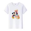 Casual Unisex Cartoon Minnie Tshirt Mickey Mouse Tops Graphic Clothes Summer Blouses T-shirt White 2000s Tees