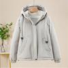 Women's Winter Down Cotton-padded Jacket Fleece Short Parkas Loose Hooded Outerwear Lady Casual Thicken Windproof Coats