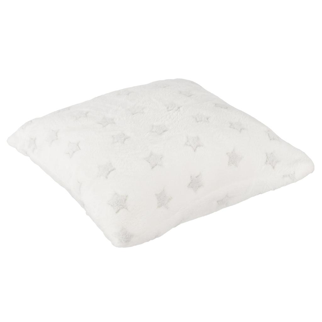 Les Trésors De Lily [A3531] – Phosphoreszierendes Samtkissen „Scarlett“, elfenbeinfarben (Sterne) - 40x40cm