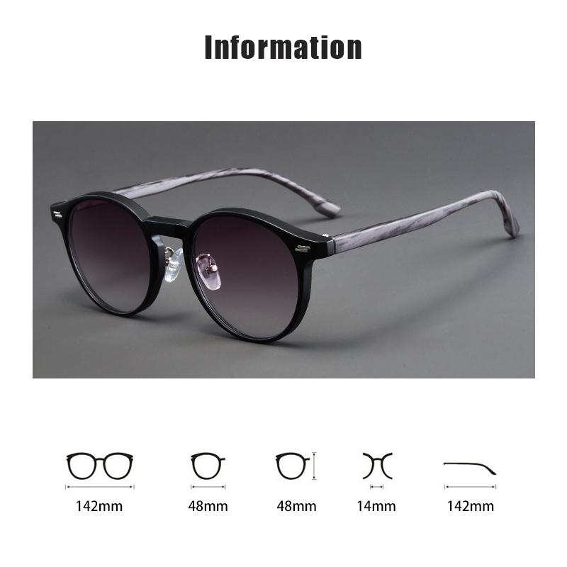 Nuovi Occhiali da Sole Rotondi con Lenti Grigie per Presbiopia Ultraleggeri Occhiali da Lettura ad Alta Definizione Unisex Diottria da 0 a +4.0