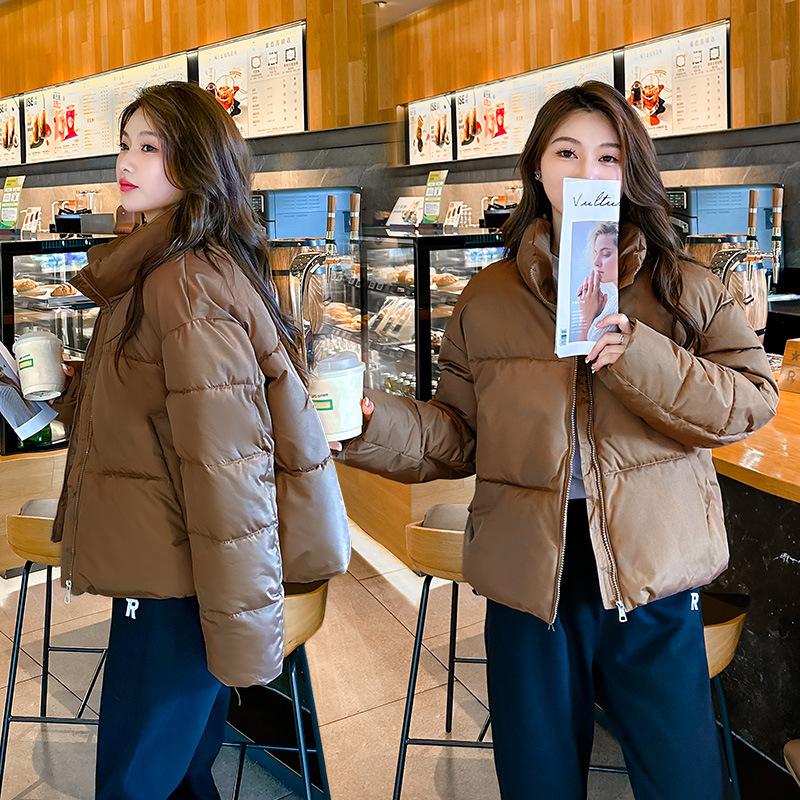 Cotton-padded Jacket for Women New Loose Large Size Down Cotton-padded Jacket Fashionable and Versatile Black Cotton-padded Jacket
