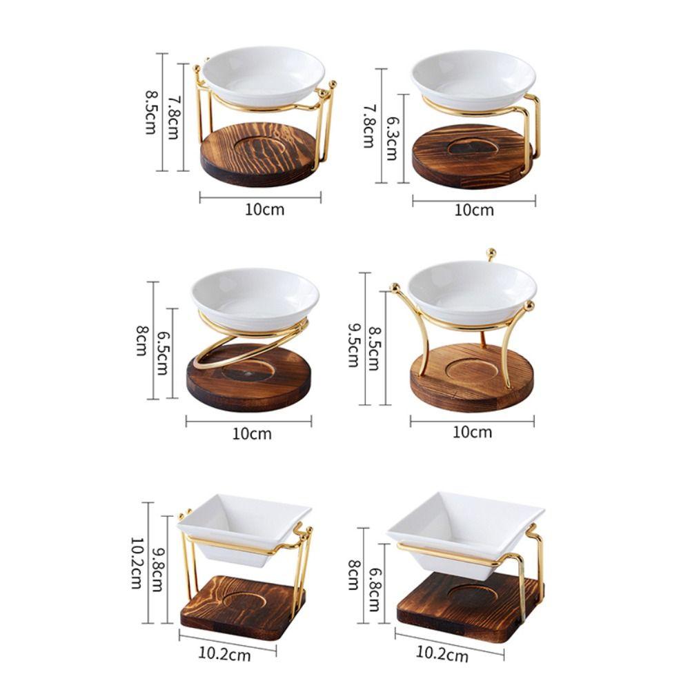 Ceramics Aromatherapy Stove Wooden Base Aromas Diffuser Practical Oil Burners  Home Use