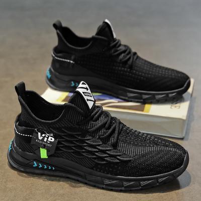Heißer Verkauf Herren Laufschuhe Mode Schwarz Atmungsaktive Strick Sneaker Herren Rutschfest Freizeit Sportschuhe Mann zapatillas de hombre
