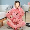 Dámské pyžamo třívrstvé zesílené a roztomilé zimní lze nosit velká velikost teplé polstrované domácí oblečení