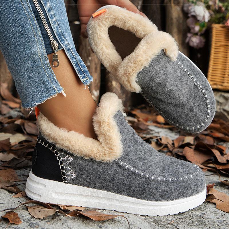 Dámské trendy zimní boty s kožíškem Udržují teplo Zimní obuv Dámské kotníkové boty Sněhové boty Dámská ležérní zimní obuv