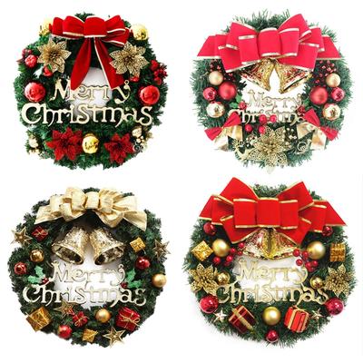 Christmas Wreath Decorations  Front Door Pendant Artificial 13 Inch Window Wall Hanging Ornament for Home Indoor Outdoor Party