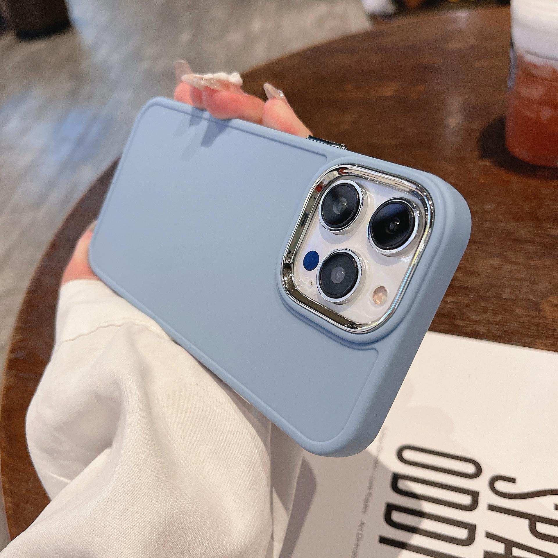 

Применимо к IPhone16 Покрытие линзы Простой чехол для телефона Однотонный цвет Apple 15Pro Высококачественный мягкий защитный чехол XR iPhone12ProMax